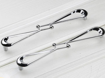 Punhos de cristal da gaveta de Chrome, trações elegantes de cristal antigas douradas do armário dos botões de porta